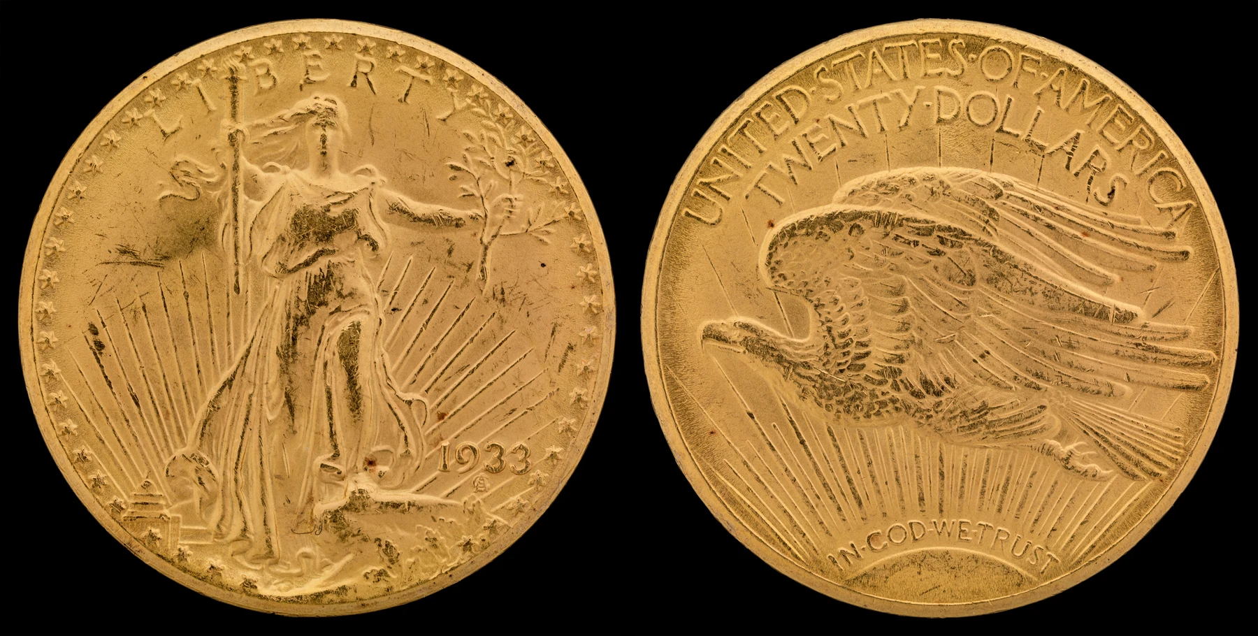 1933 Saint-Gaudens Double Eagle, obverse and reverse